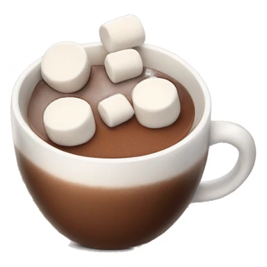 Hot chocolate with marshmallows  sticker