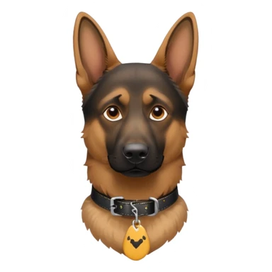 German Shepherd, dog collar sticker