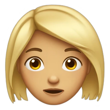 tired girl with a bad look sticker