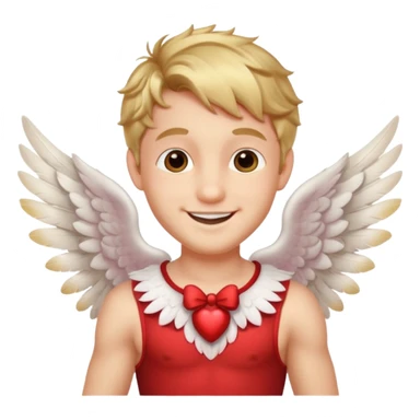 man with cupid clothes sticker