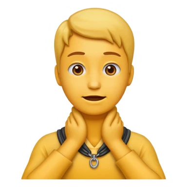 hands on neck emoji sticker