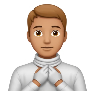 Man with hands around neck sticker