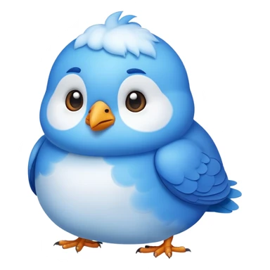 Cute chubby bird gazing at the clouds sticker