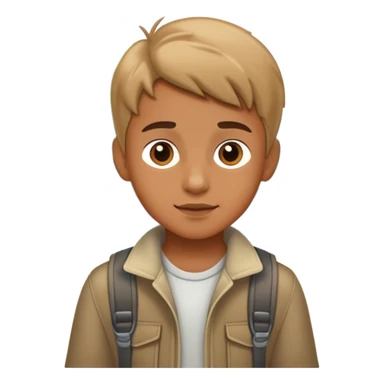 profile of a boy outdoors sticker