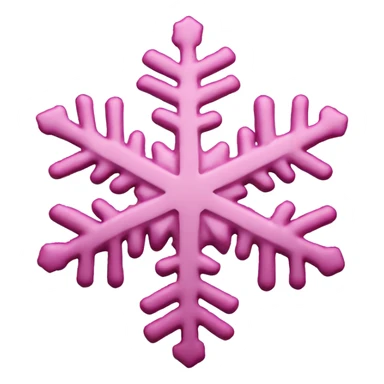 Pink snowflake sticker