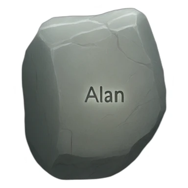 intact stone with the name alana sticker