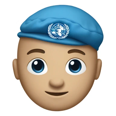United Nations blue beret emoji sticker
