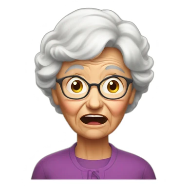 cringing grandma sticker