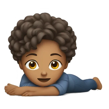 Woman lying on the ground sticker