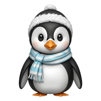 A penguin with scarf sticker