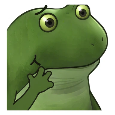 Shocked frog sticker