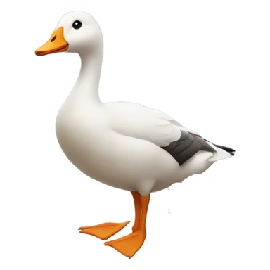 goose with a flower sticker
