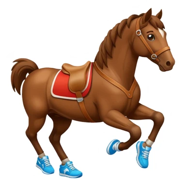 Horse with sneakers  sticker