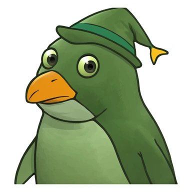 penguin wizard sticker