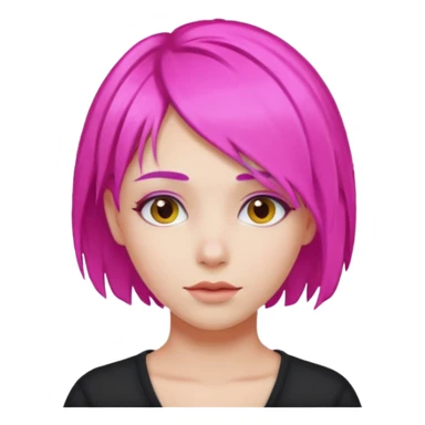 Neon Haired People 1 person sticker