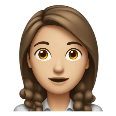 manager girl with brown hair sticker