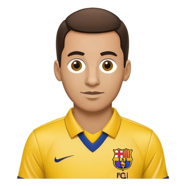 Un árbitro con equipaje amarillo y con el escudo del Barcelona sticker