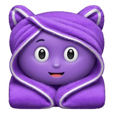 one purple towel sticker