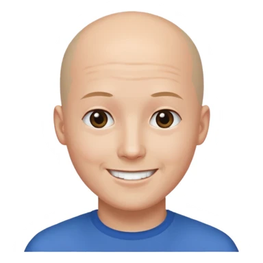  a man with bald head, kpop style, plain forehead sticker