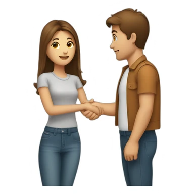 a couple in love with a wristwatch sticker