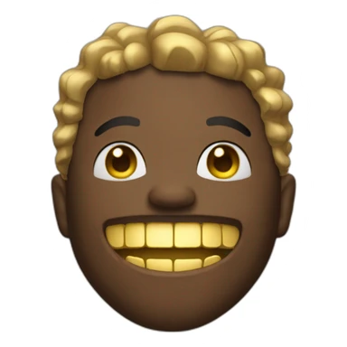 Gazo rapper with gold teeth sticker