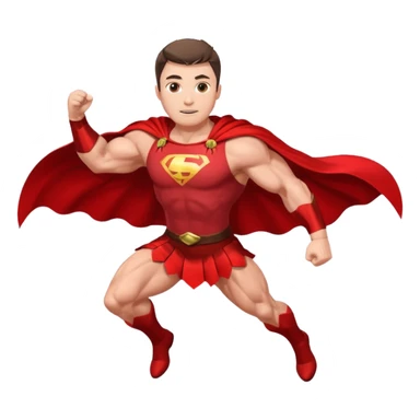 A man flying sticker