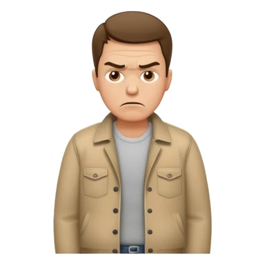 man showing his empty pockets sticker