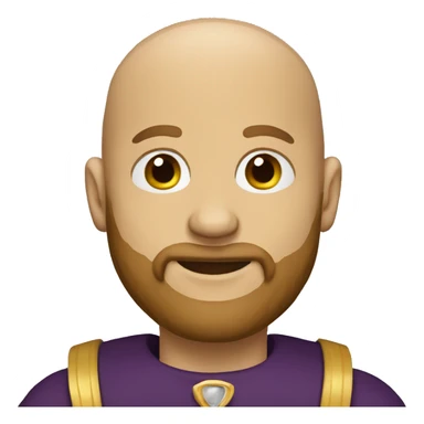 Bald Shriner with light brown beard sticker