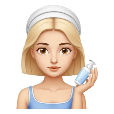 skin care cream application Greek girl sticker