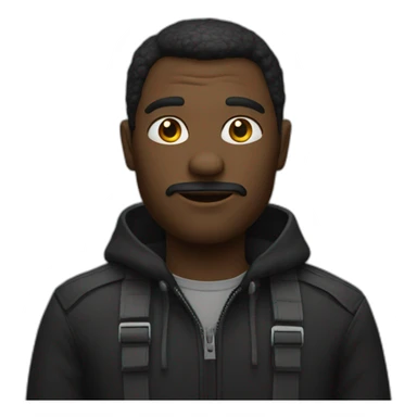 Un noir qui vole un person sticker