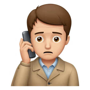 man watching at phone with ashamed expression sticker