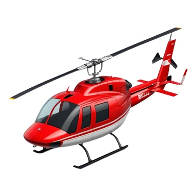 Bell 206 - Bell Helicopter (Model Year: 2021) (Iconic colour: Red) sticker