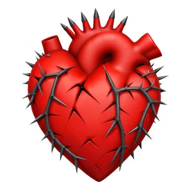 heart with thorns sticker