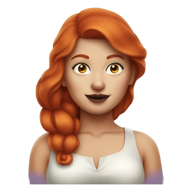 Curvy redhead Halloween sfw sticker