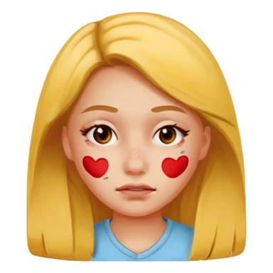 Pimple patch on girl’s face  sticker