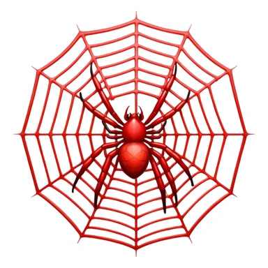 Red spider web sticker