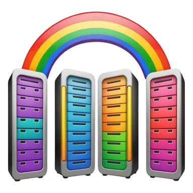 rainbow between servers sticker
