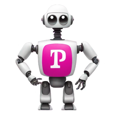 robot holding logo T-mobile sticker