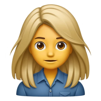 emoji de una persona que le estan haciendo mechas californianas sticker