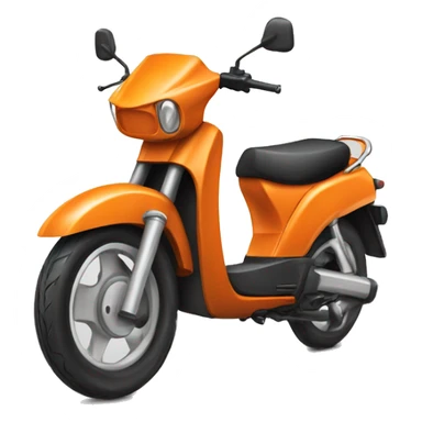 Orange Honda moped sticker