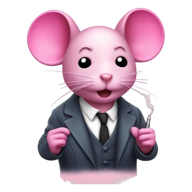 A pink mouse vaping sticker
