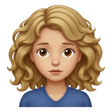 Exhausted dark blonde girl with waves sticker