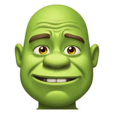 Dumb shrek with hand over face sticker