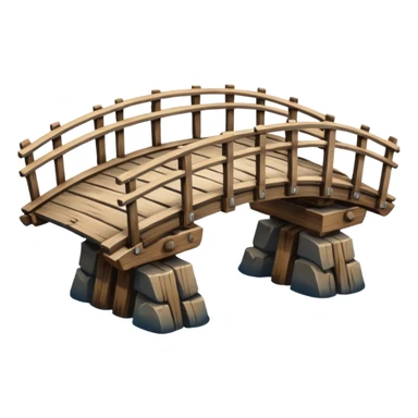 Japanese wooden bridge sticker
