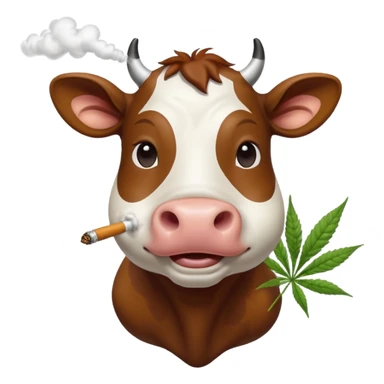 cow smoke weed sticker
