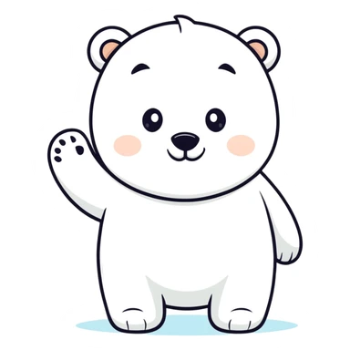 polar bear giving a thumbs up sticker