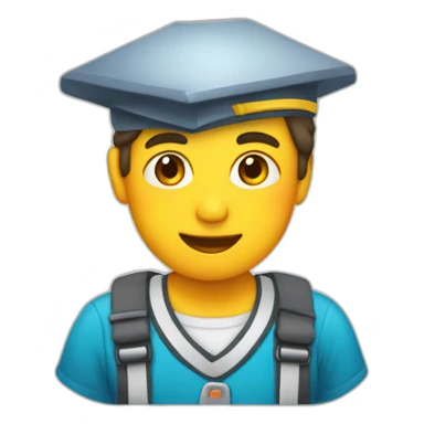 A colorful school flashcard sticker