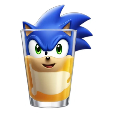 Sonic the hedgehog drink a juice sticker