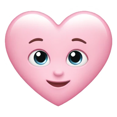 baby pink love heart sticker