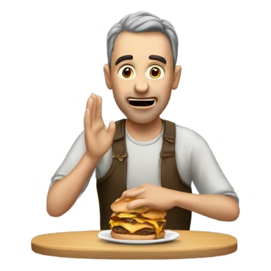  Man begging for food sticker